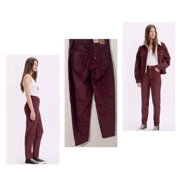 Levi's Denim - Levi’s Women’s NWT High Waisted Mom Corduroy Jeans Decadent Chocolate Size 27x27